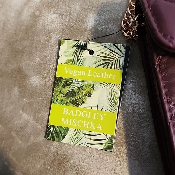 Badgley Mischka Crossbody Bag Plum Colored NWT - Picture 3 of 7